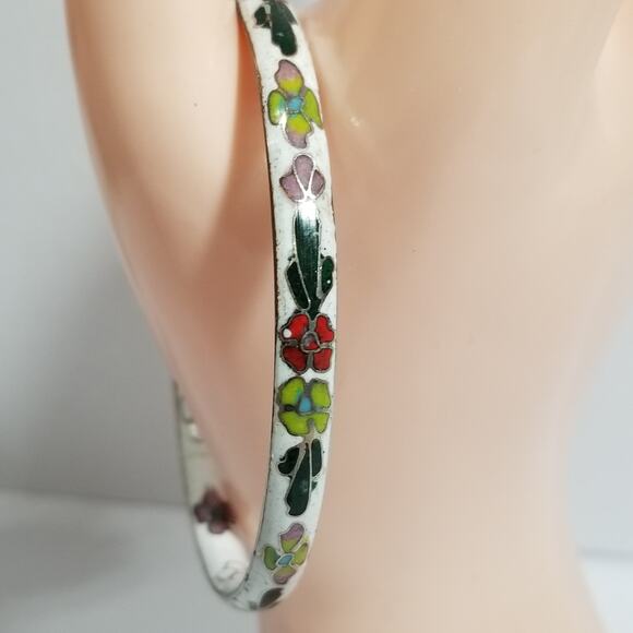 Vintage Cloisonne enamel bangle bracelet 1.1999 - Picture 4 of 9
